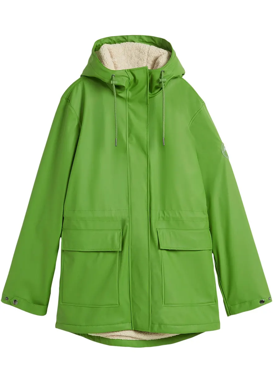 Regenjacke mit Teddyfutter