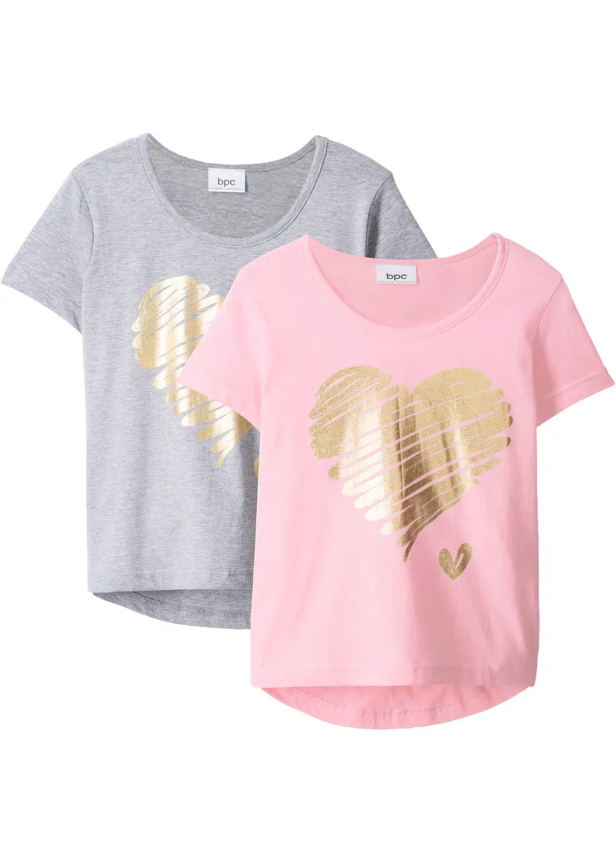 T-Shirt mit Bio-Baumwolle (2er Pack)