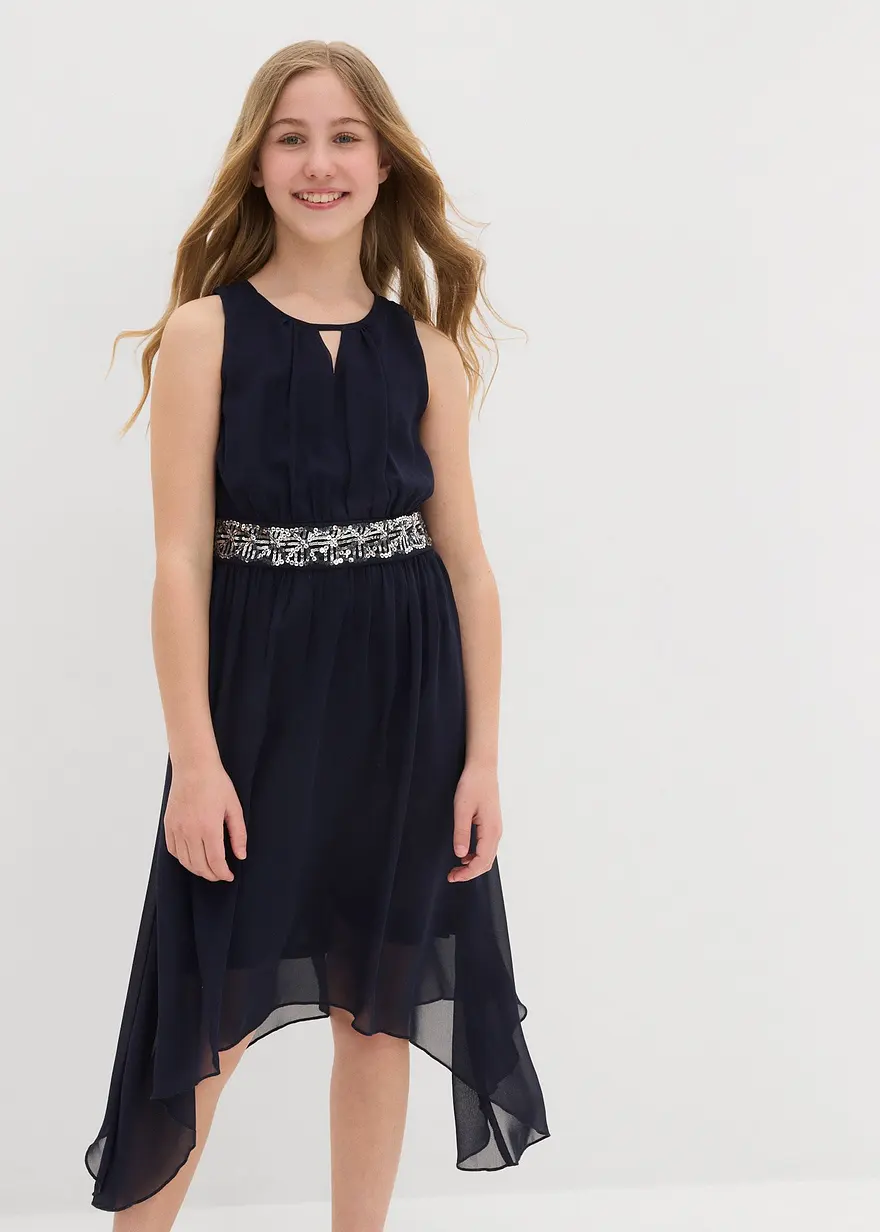 Chiffonkleid mit Pailletten