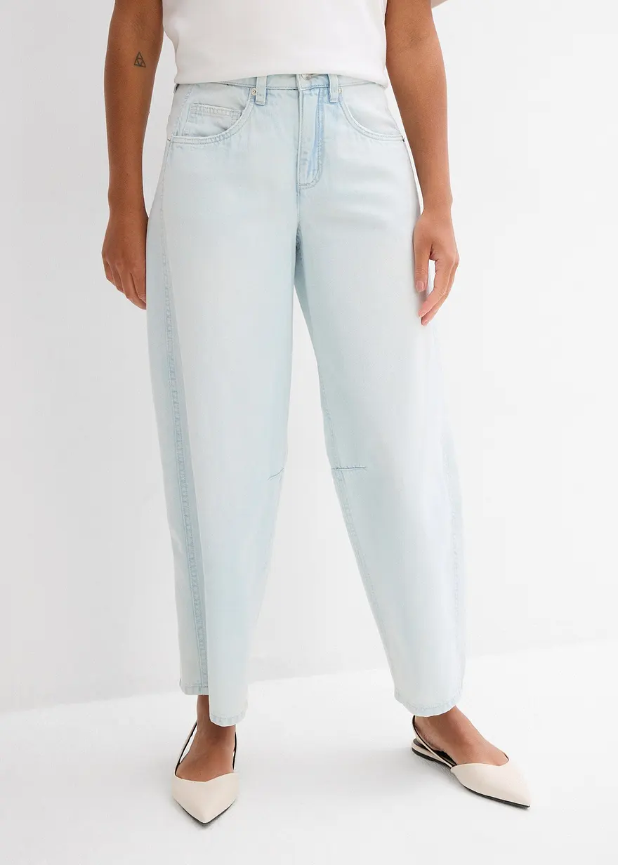 Balloon-Jeans Mid Waist, Super Soft cropped
