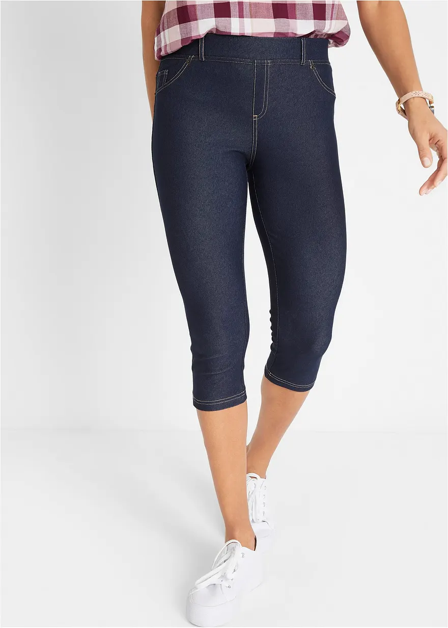Capri-Leggings in Jeansoptik