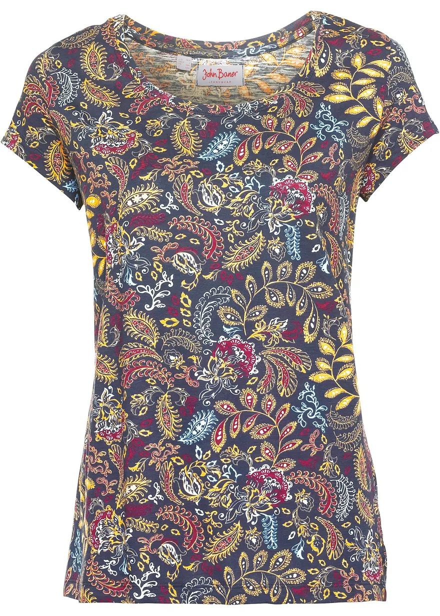 Baumwoll Shirt, bedruckt, Kurzarm