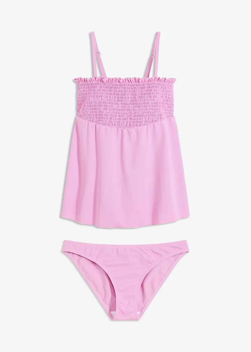 Gesmokter Bandeau-Tankini (2-tlg.Set)