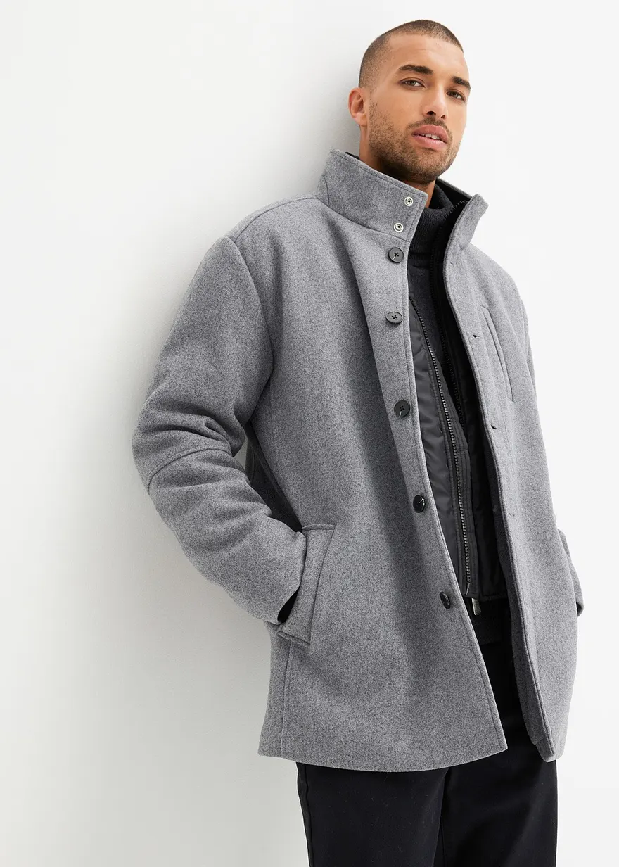 Outdoorjacke in Wolloptik