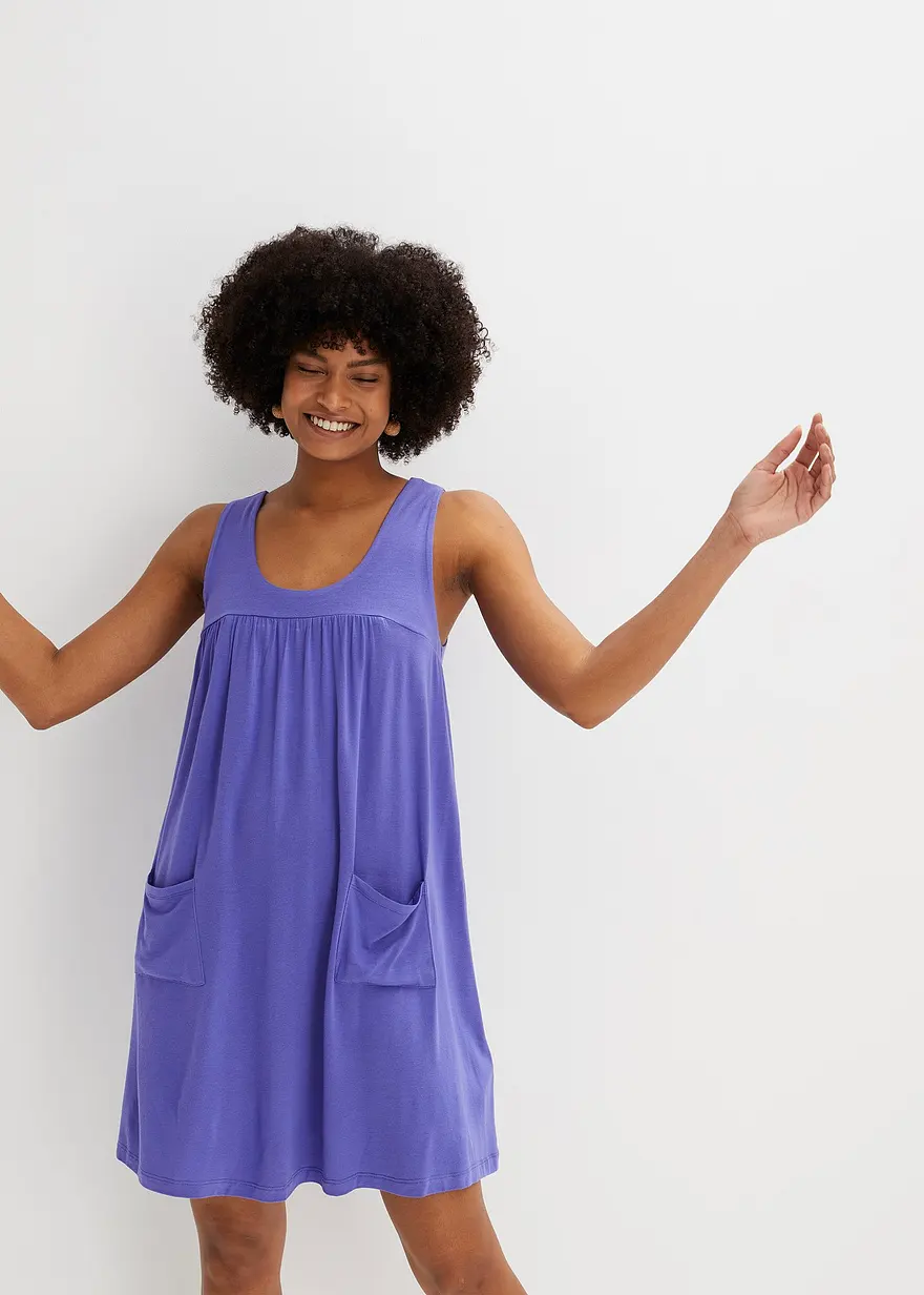 Kurzes Jerseykleid aus softer Viskose