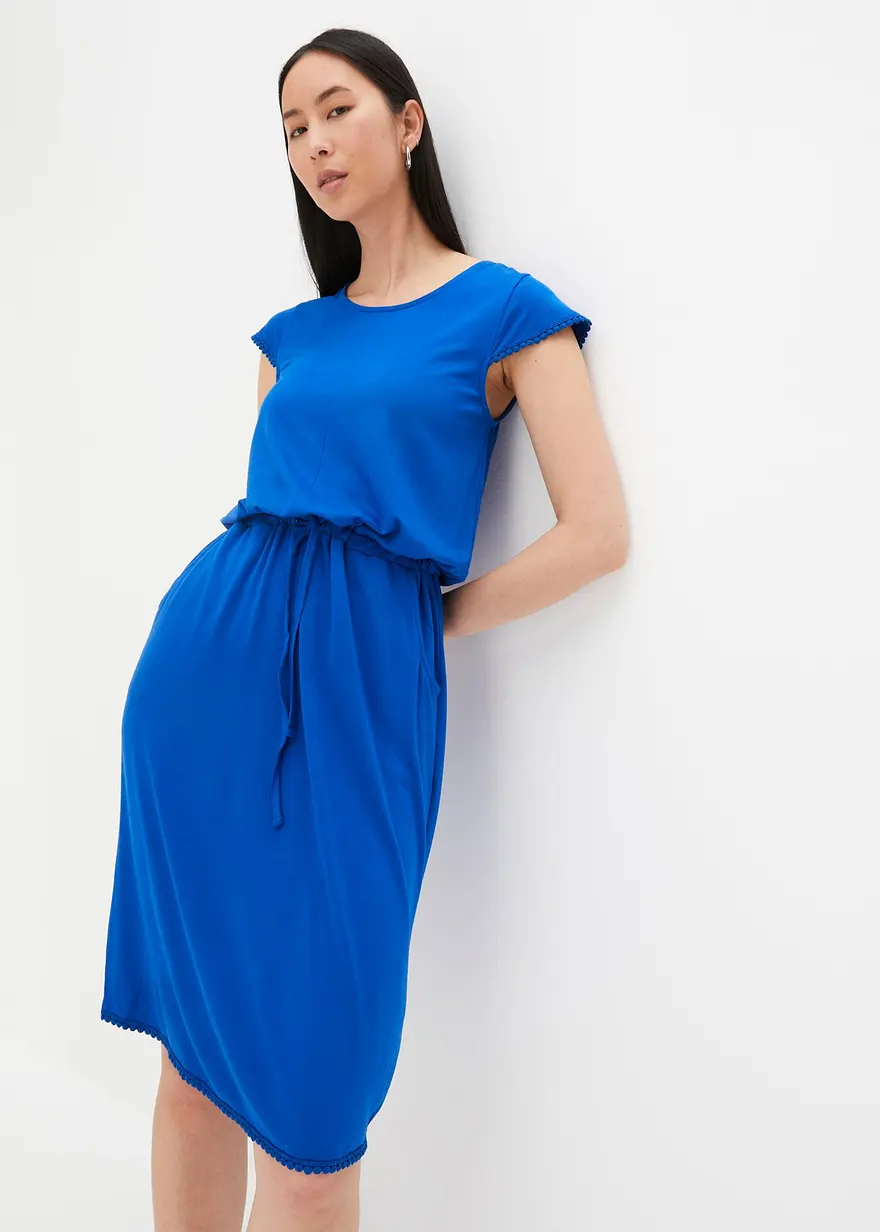 Midi-Jerseykleid aus nachhaltiger Viskose mit Elasthan