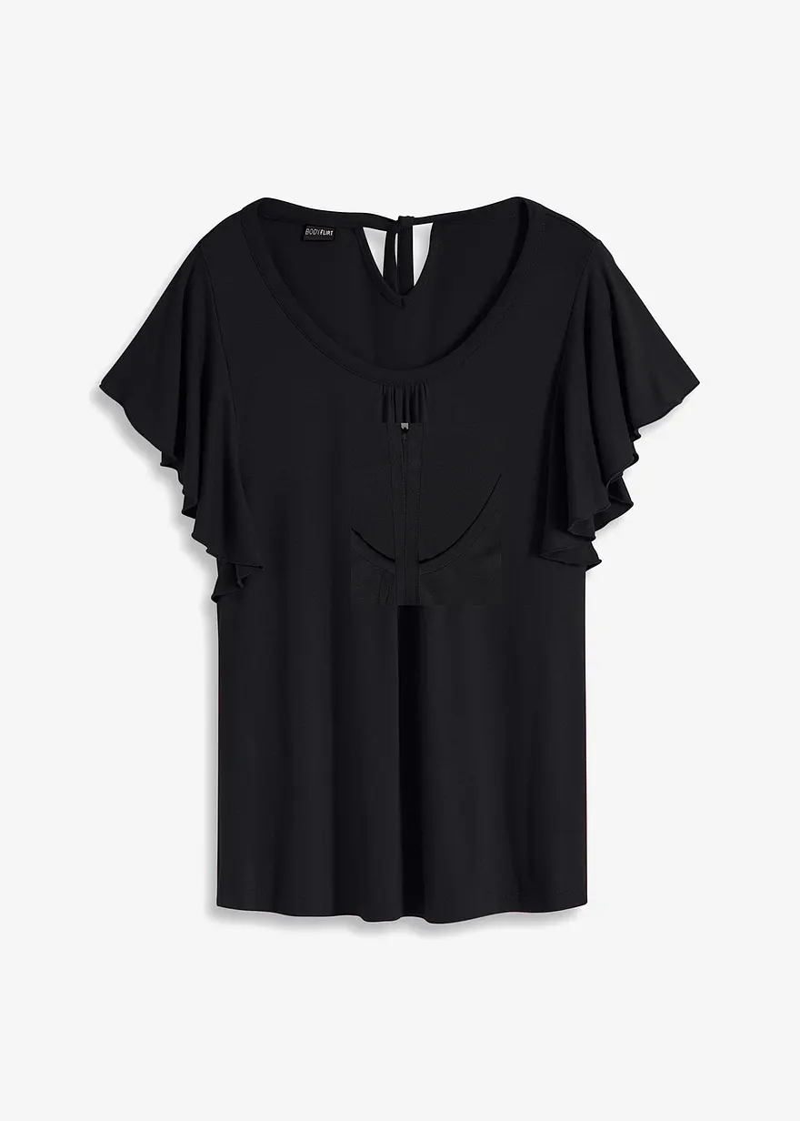 Shirt mit Volant-Ärmel