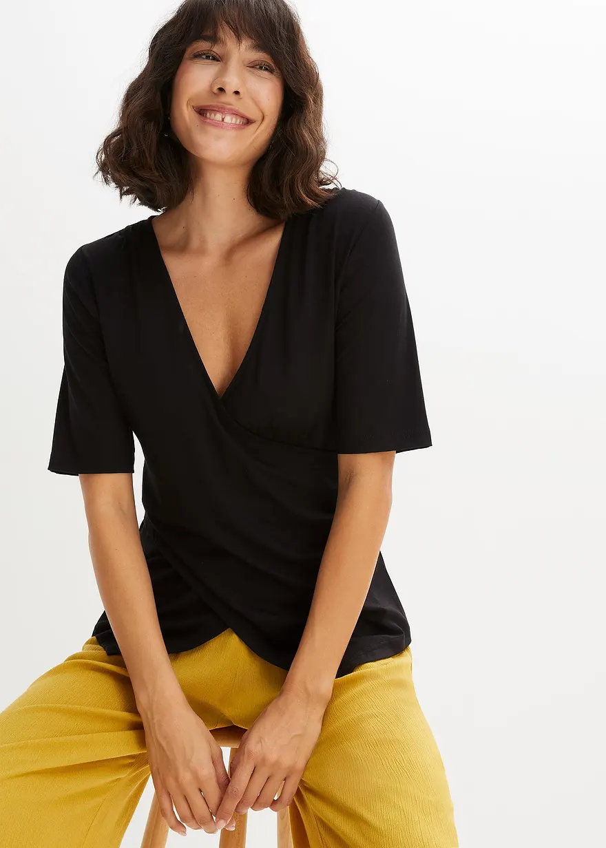 Shirt in Wickeloptik