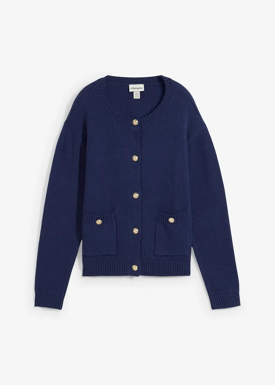 Feinstrickjacke mit Taschen