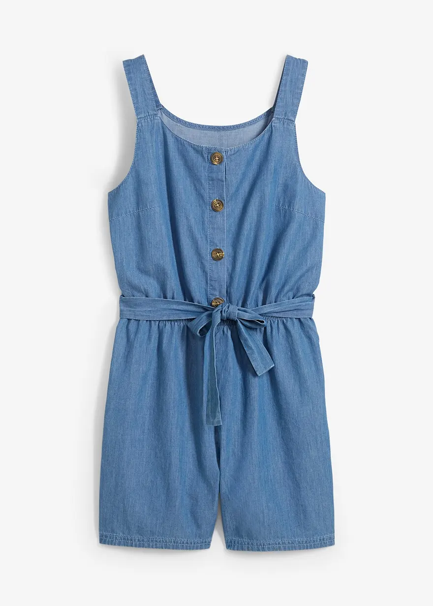 Jeans-Jumpsuit aus fließender Baumwolle