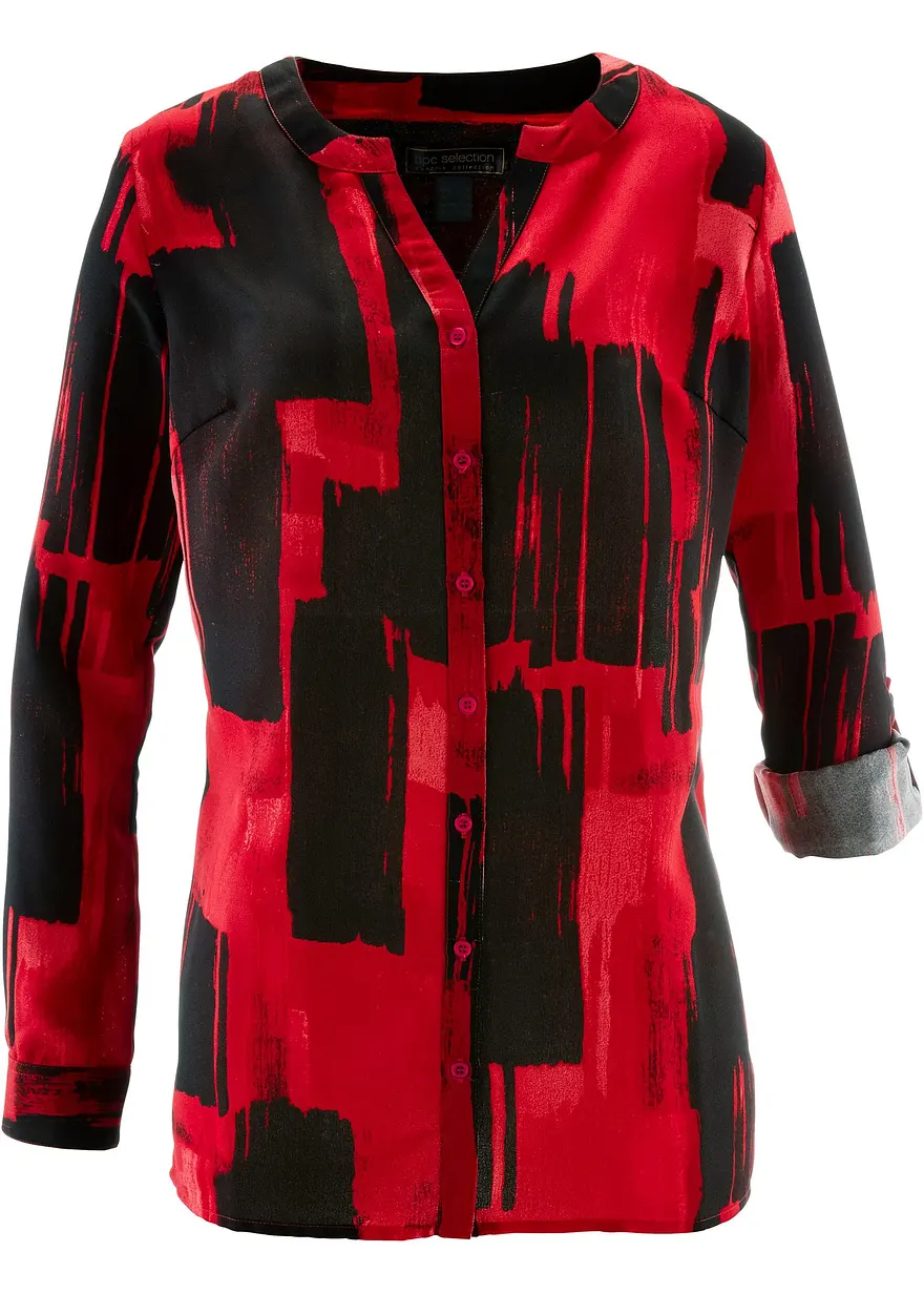 Longbluse mit Druck