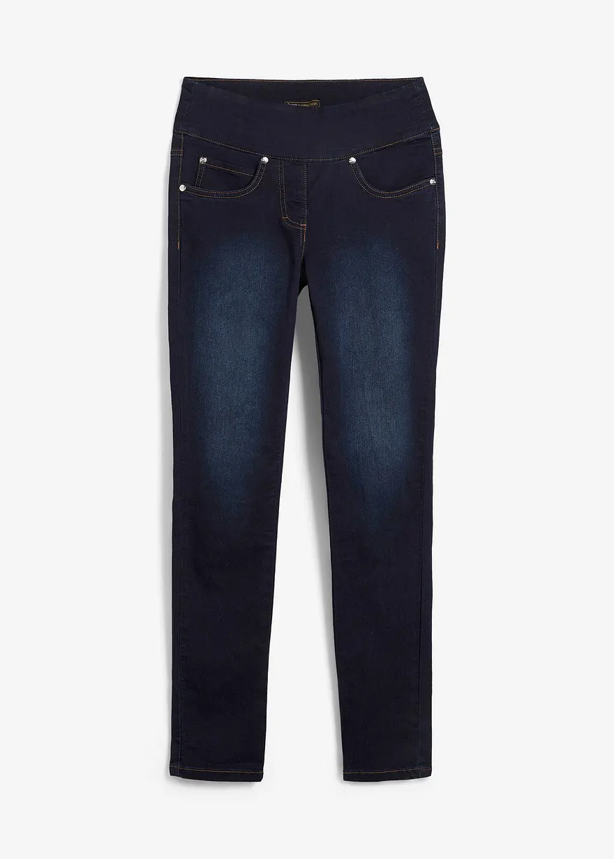 Straight-Jeans Mid Waist, Super Stretch mit Bequembund