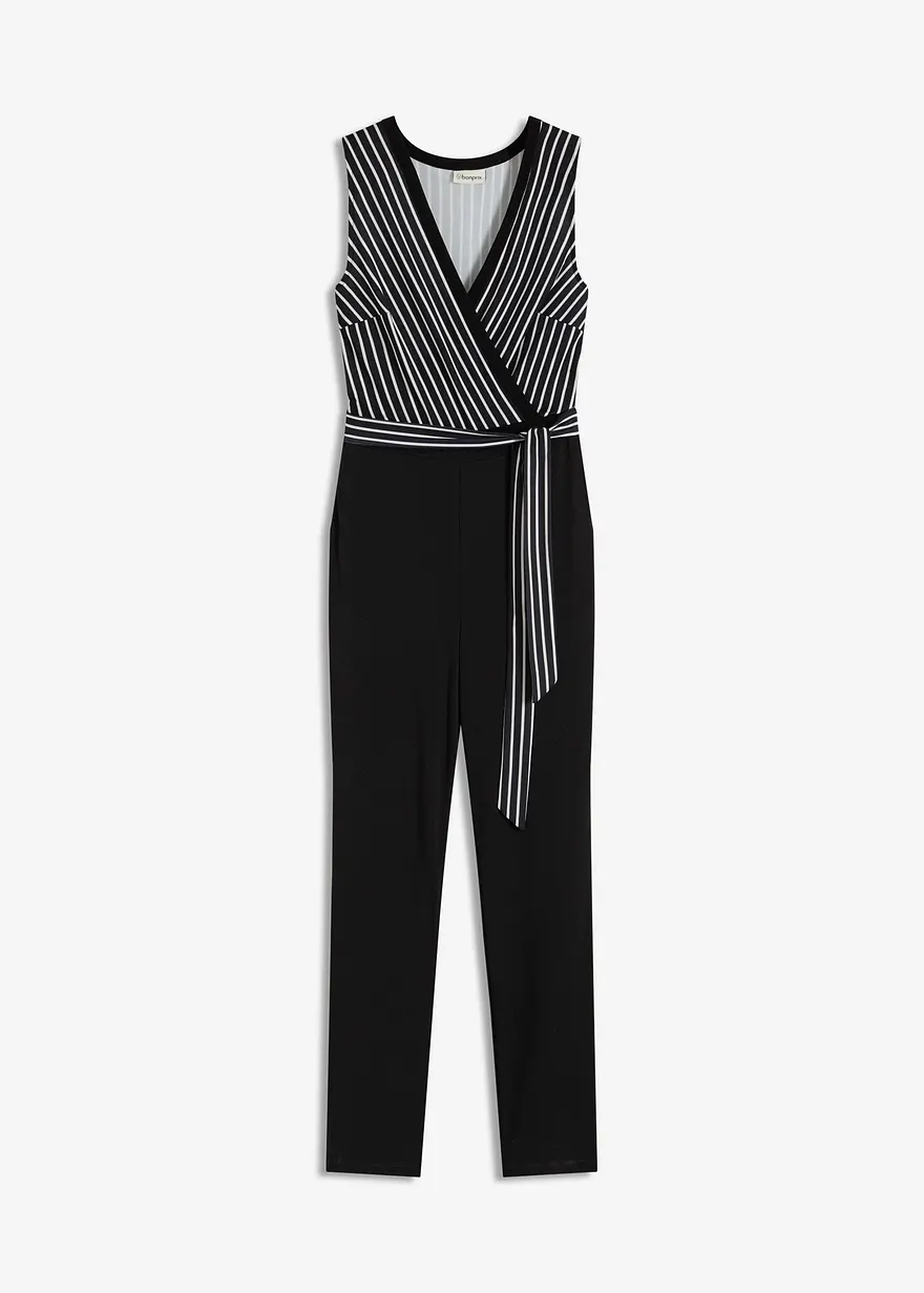 gestreifter Jersey-Jumpsuit