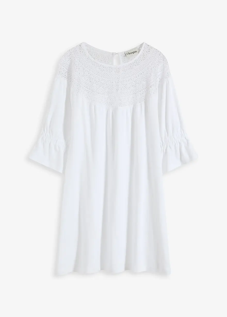 Jerseykleid mit Chrochet-Spitze