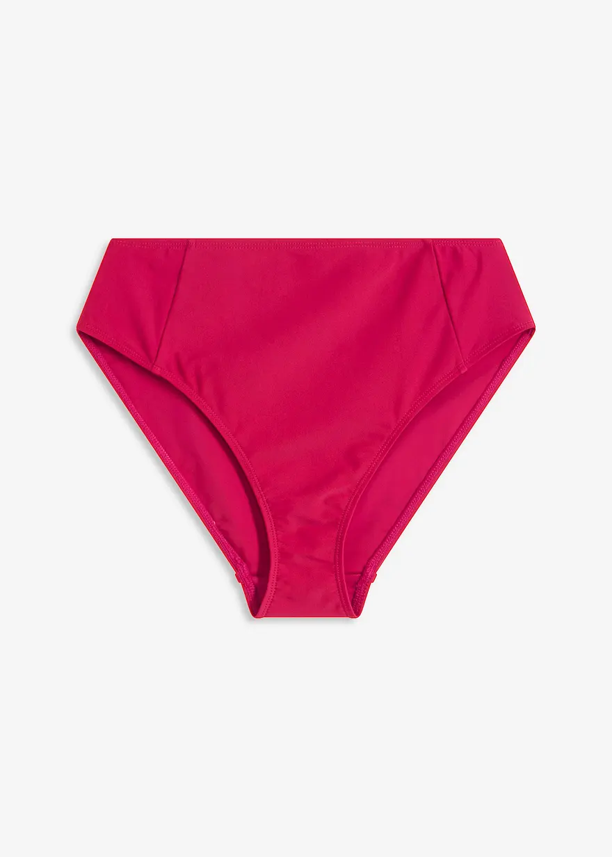 Highwaist-Bikinihose mit hohem Beinausschnitt