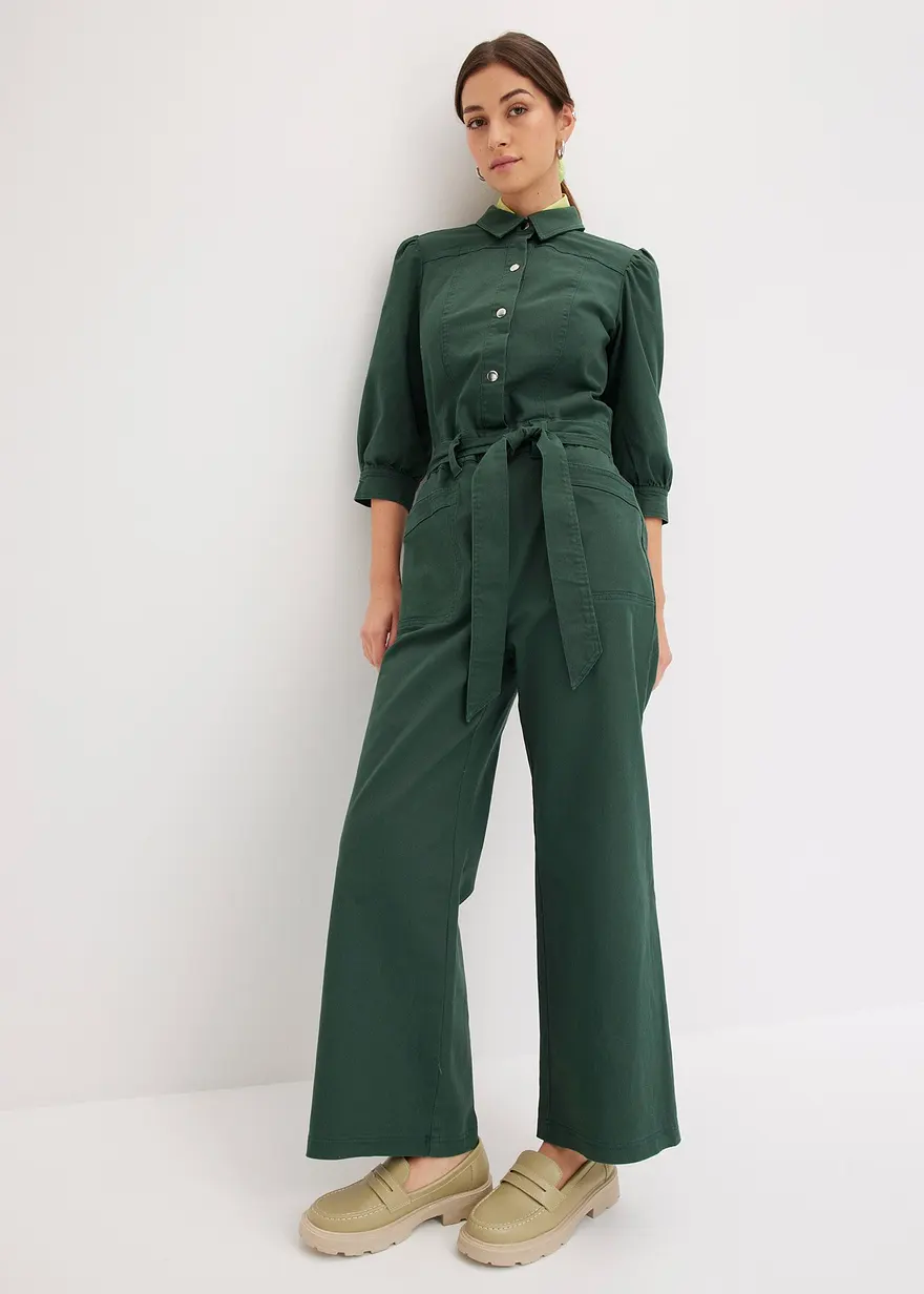 Utility-Overall mit Puffärmeln