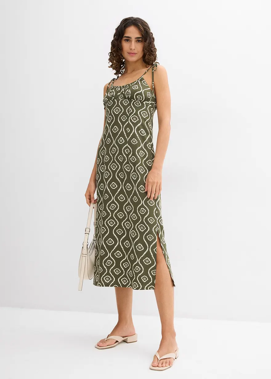 Midikleid aus fließender Viskose