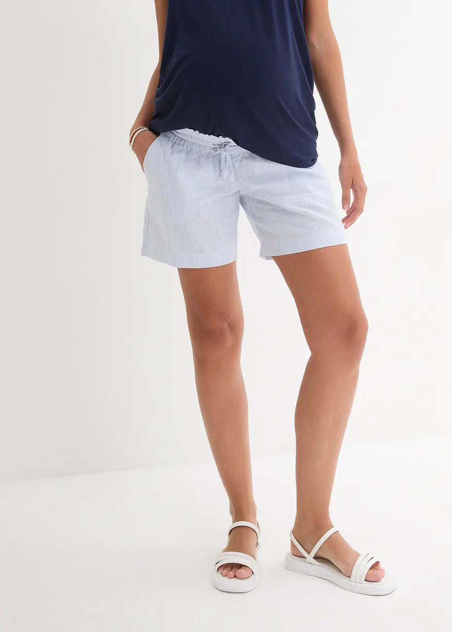Umstandsshorts aus Leinen