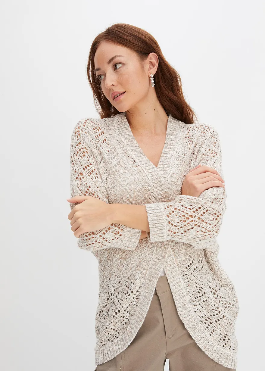 Ajour-Strickjacke