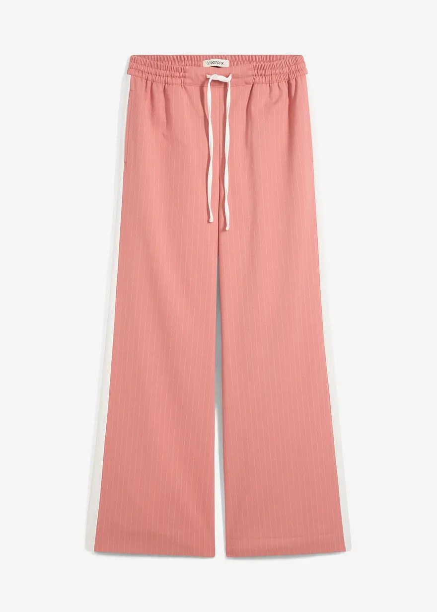 Weite Schlupfhose mit Kontrasstreifen