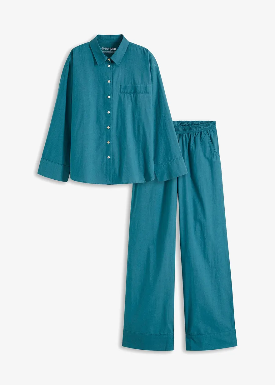 Gewebter oversized Pyjama aus Baumwolle