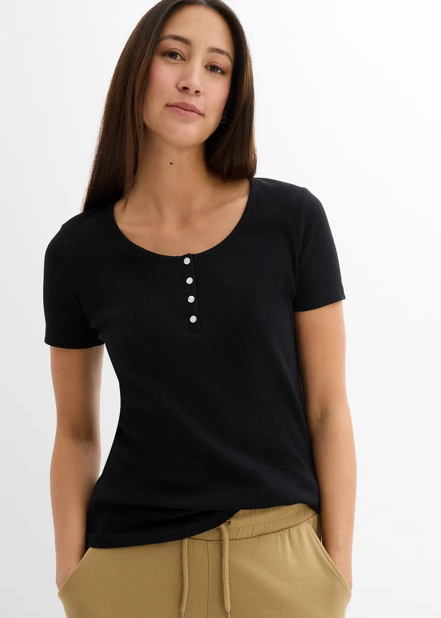 Henleyshirt aus reiner Bio-Baumwolle