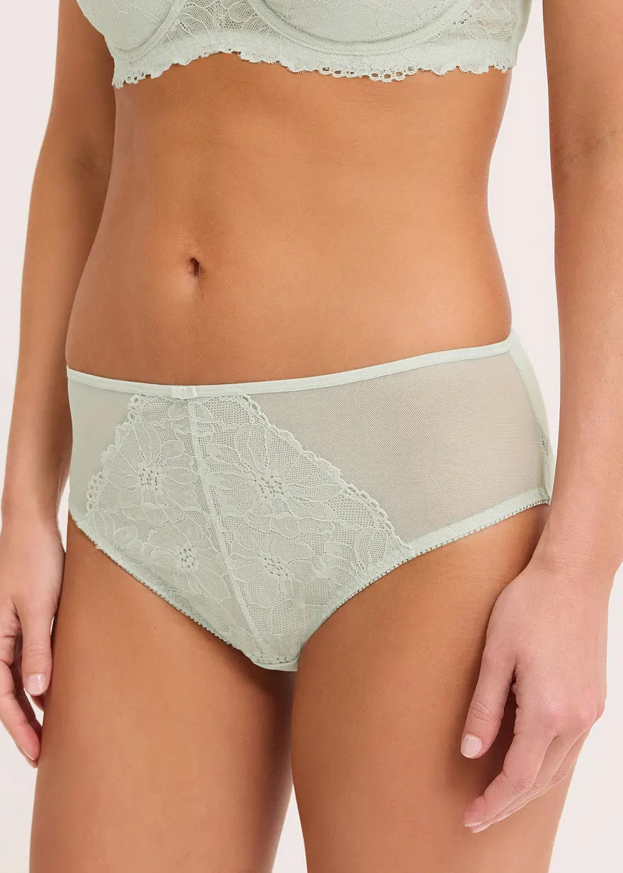 Maxislip mit filigraner Spitze
