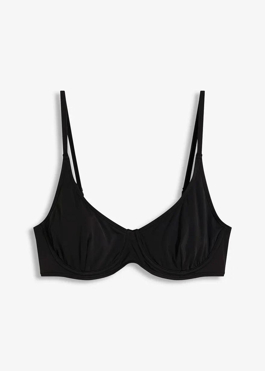 Bügel Bikini Oberteil aus glänzendem Material