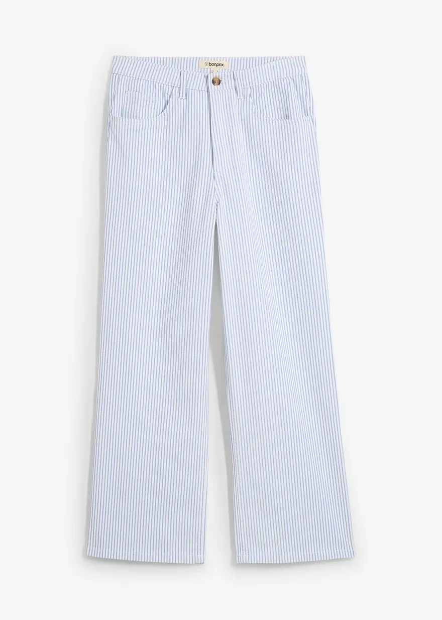 Wide-Leg-Jeans High Waist, cropped