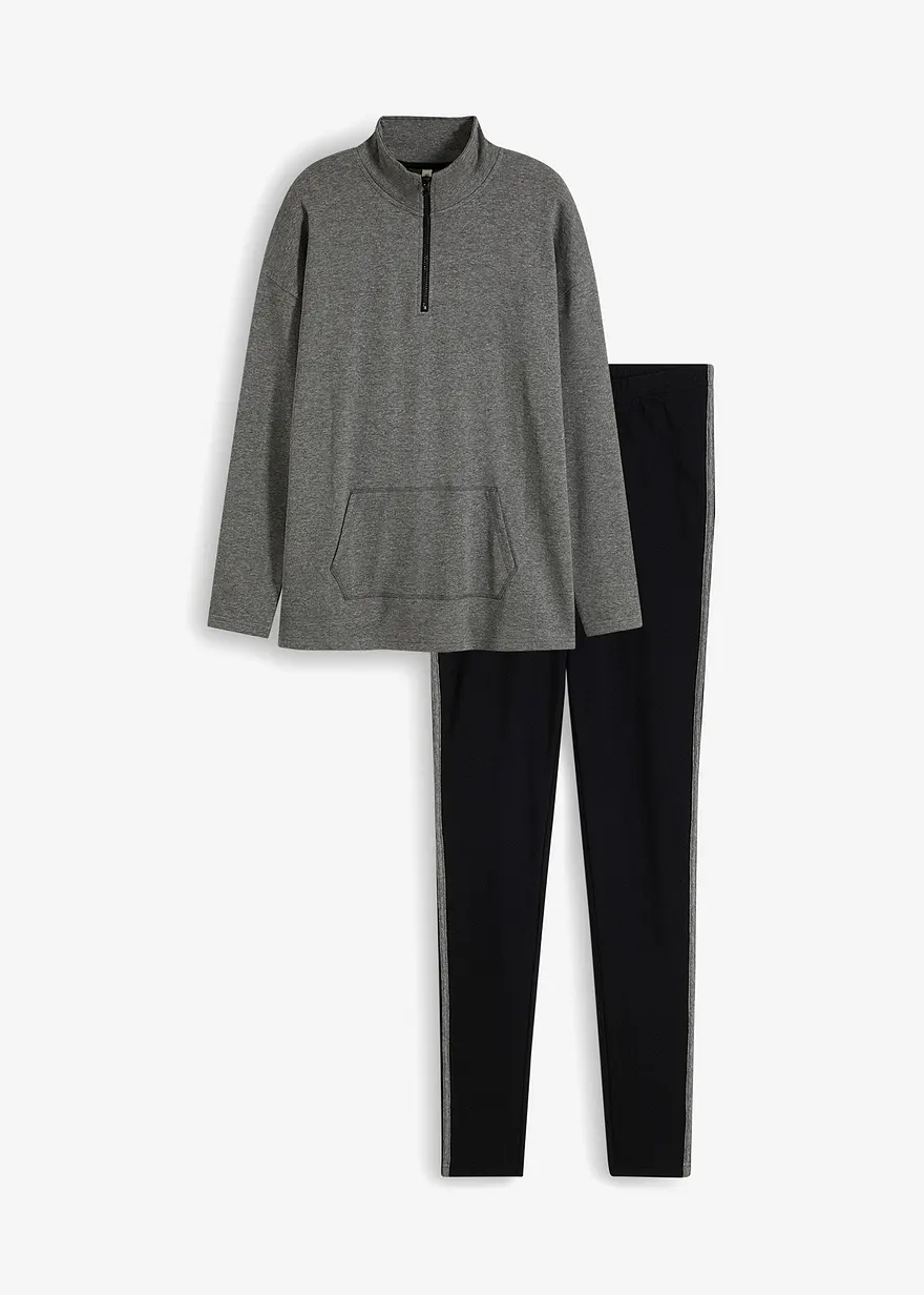Loungewear Sweat Hausanzug mit Leggings