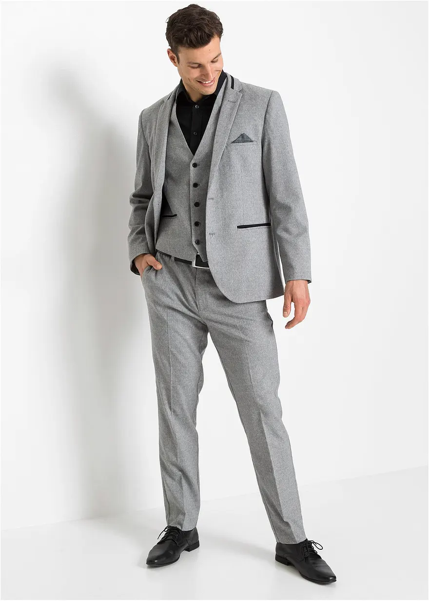 Anzug mit Weste (3-tlg.Set), Regular Fit