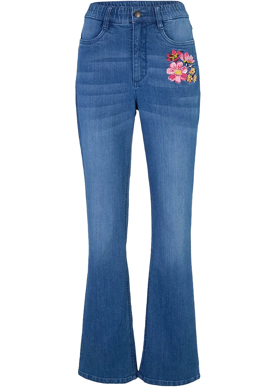 Bootcut-Jeans High Waist, Bequembund