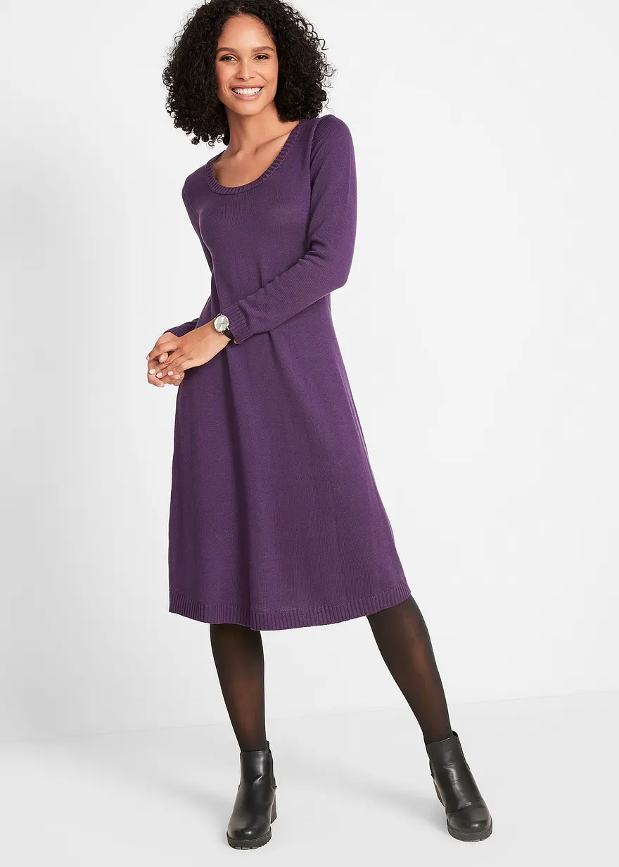 Strickkleid in ausgestellter Form