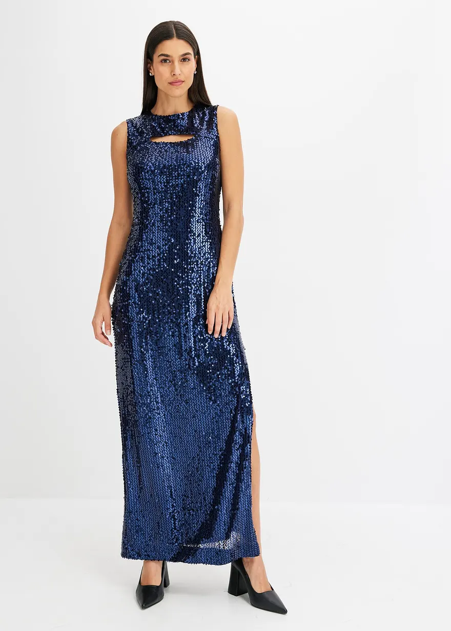 Paillettenkleid mit Cut-Out