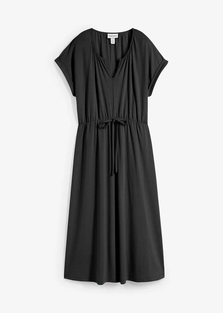Jersey Kleid aus fließendem Viskose-Mix