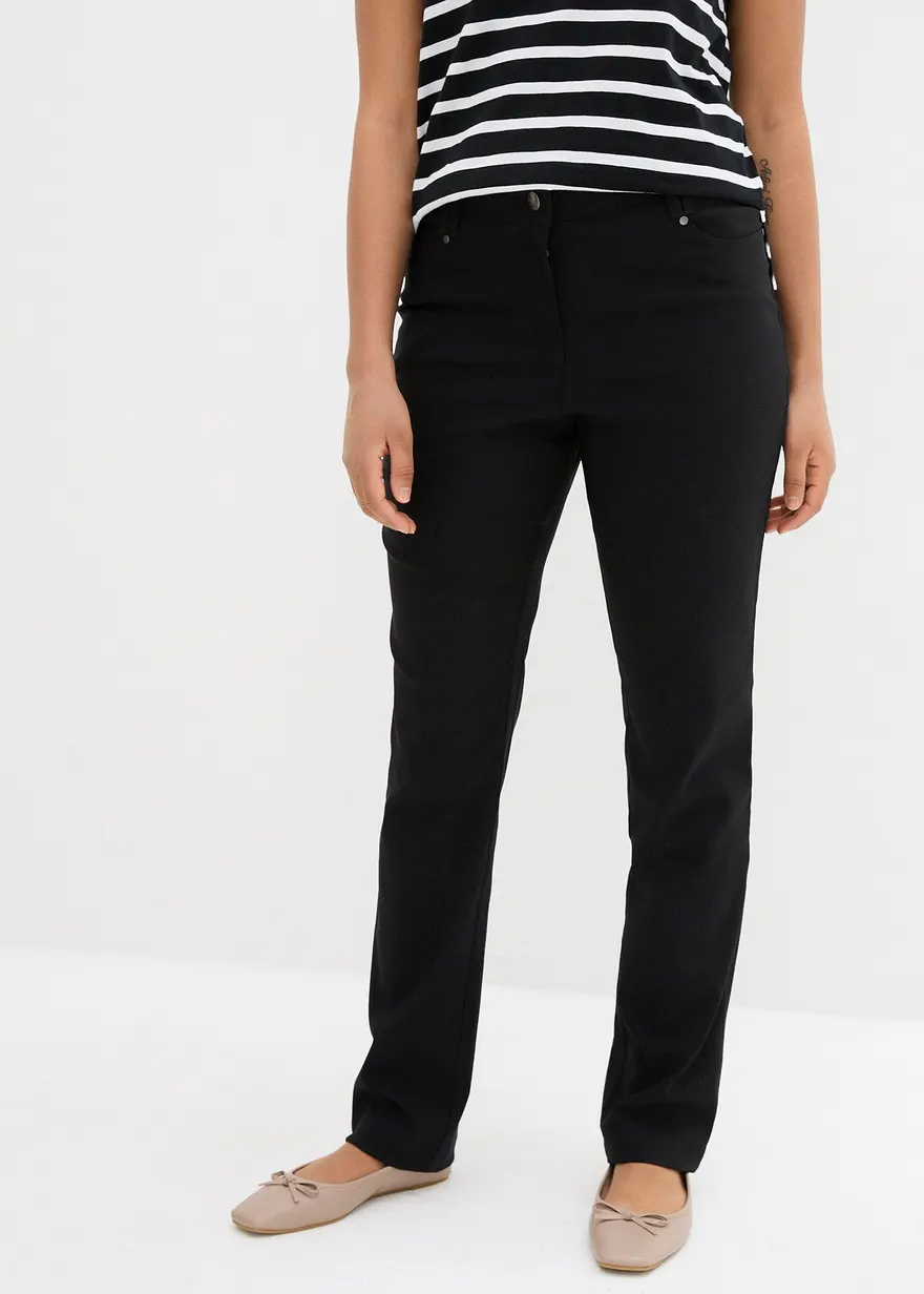 Bengalin-Stretch-Hose mit Bequembund, Straight