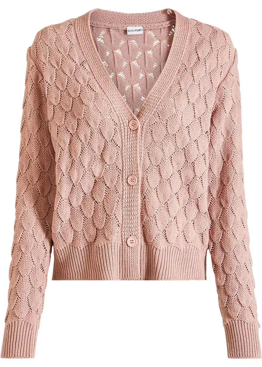 Ajour-Strickjacke
