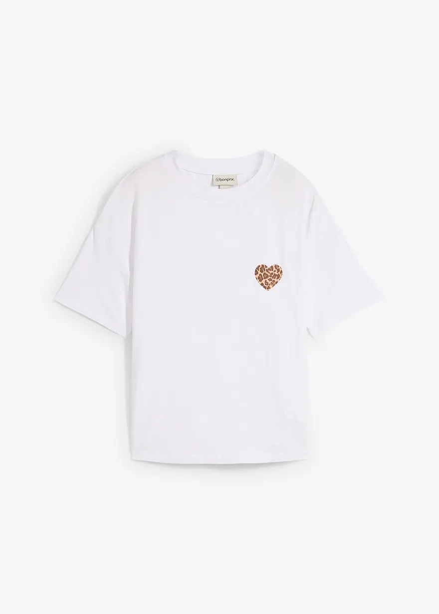Verkürztes Shirt mit überschnittener Schulter
