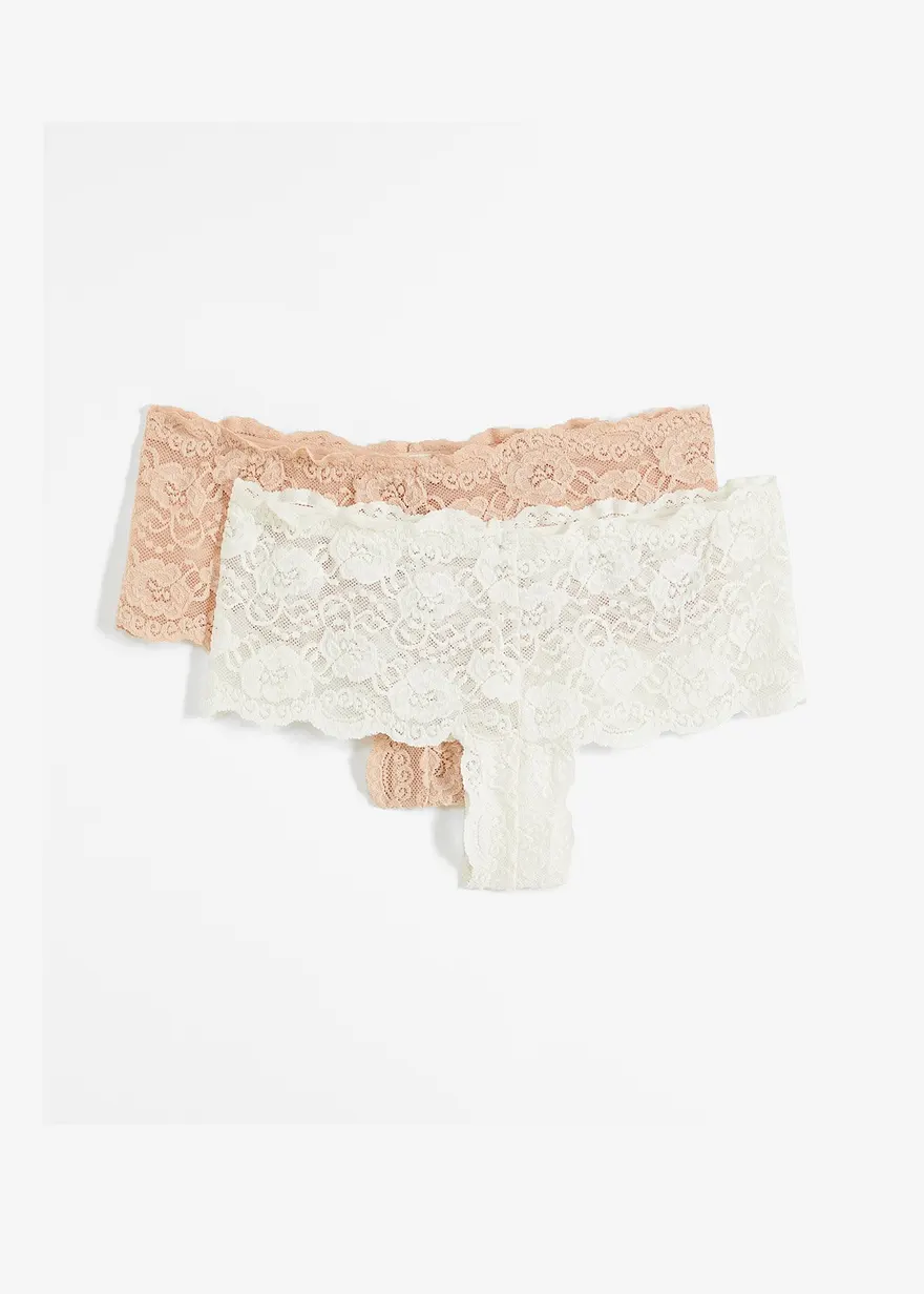 Panty mit Spitze (2er Pack)