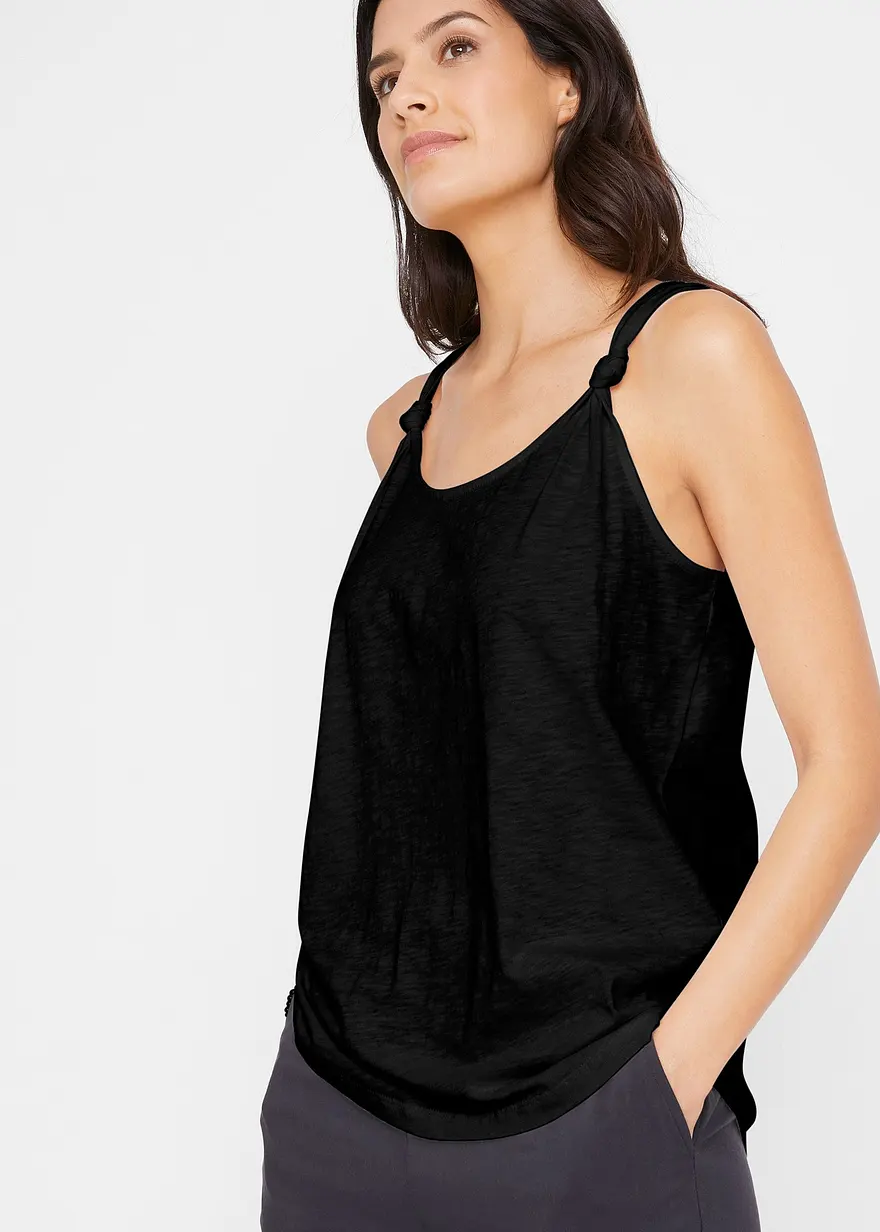 Baumwoll Top mit Knotendetails