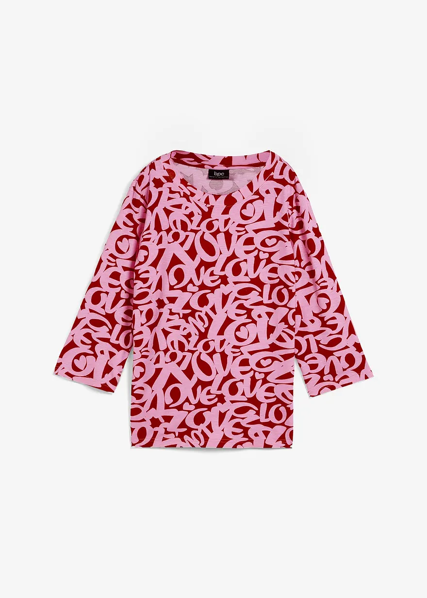 Shirt mit Rundhals-Ausschnitt, ¾-Arm