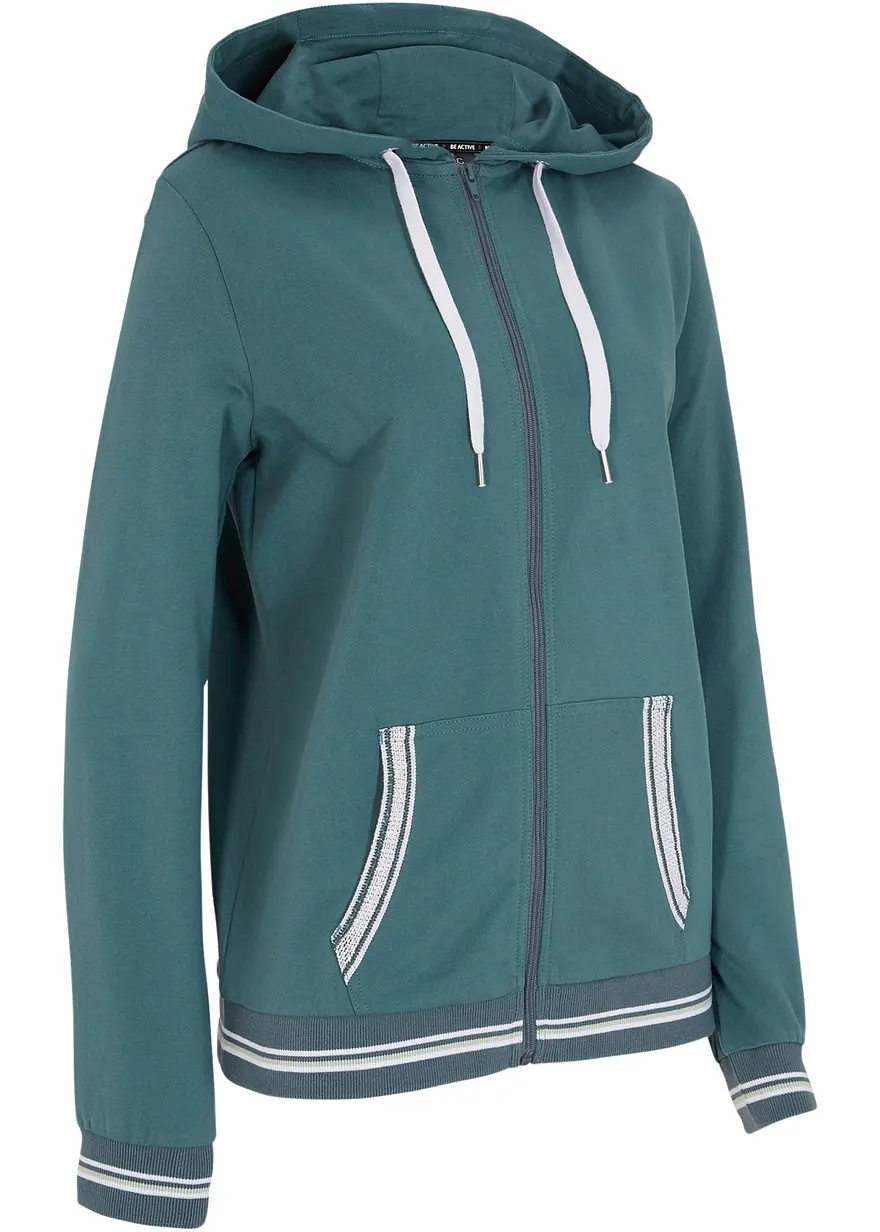 Kapuzen-Sweatjacke aus reiner Bio-Baumwolle