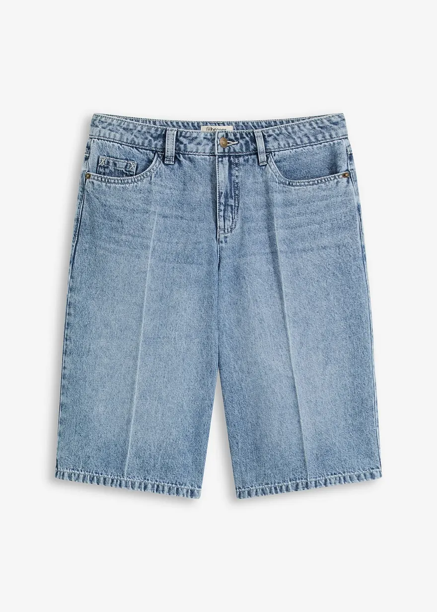 Jeans-Bermuda Mid Waist, Low Stretch