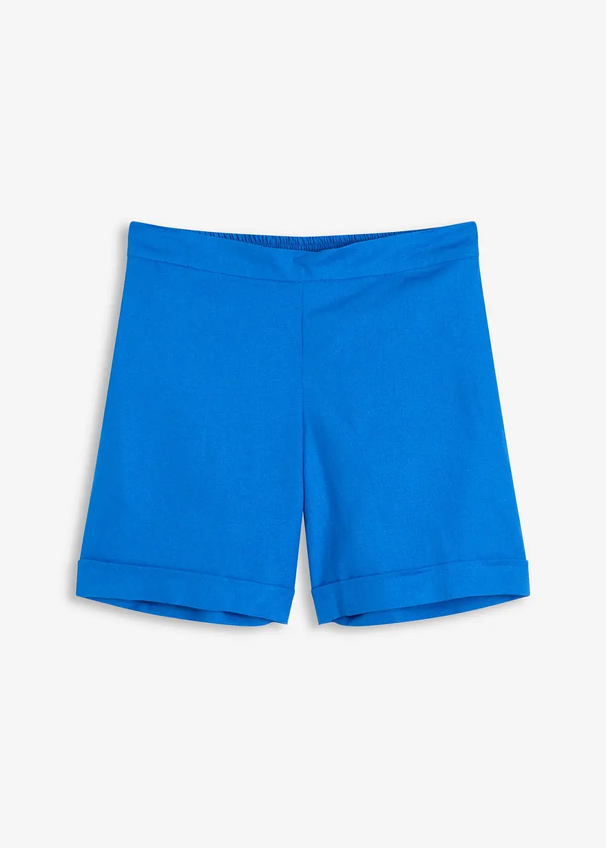 Schlupf-Shorts aus luftigem Leinen-Mix