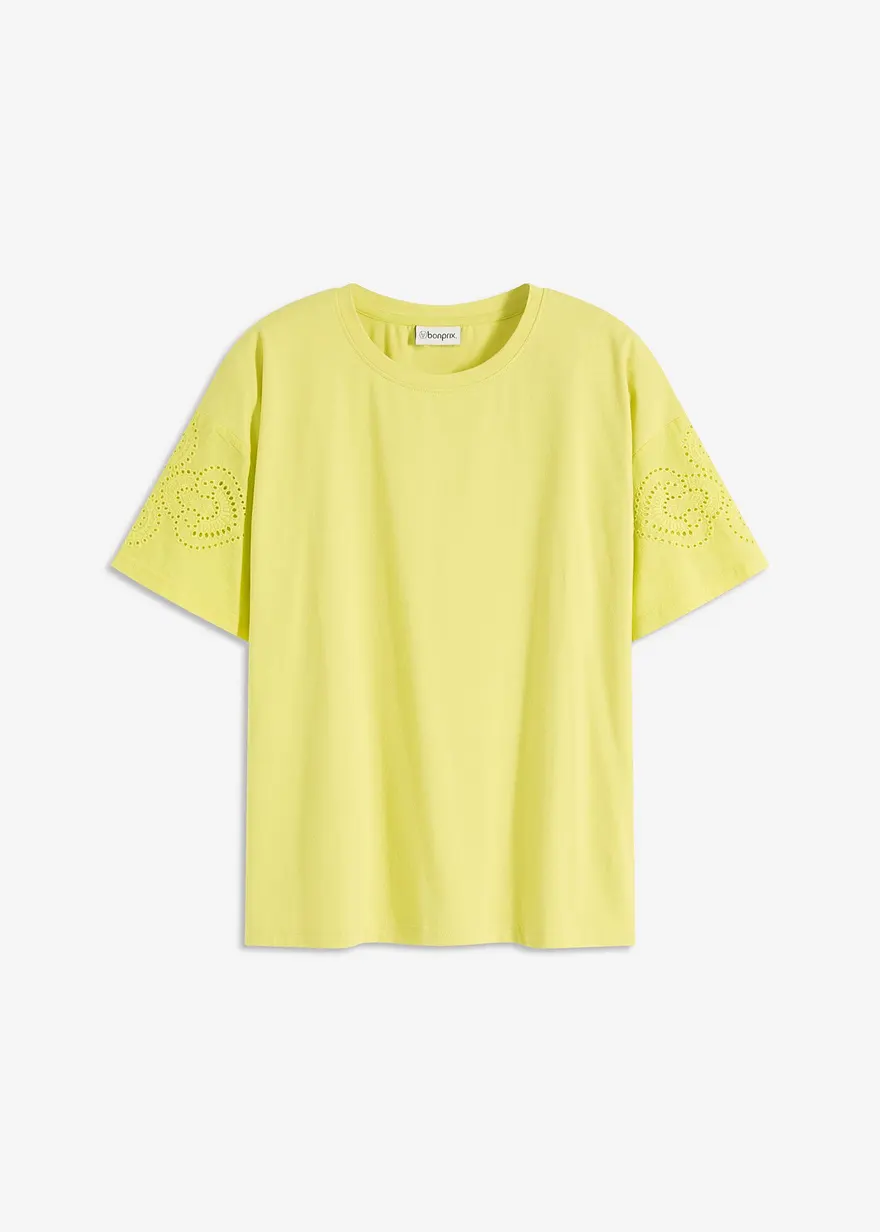 T-Shirt mit Lochstickerei