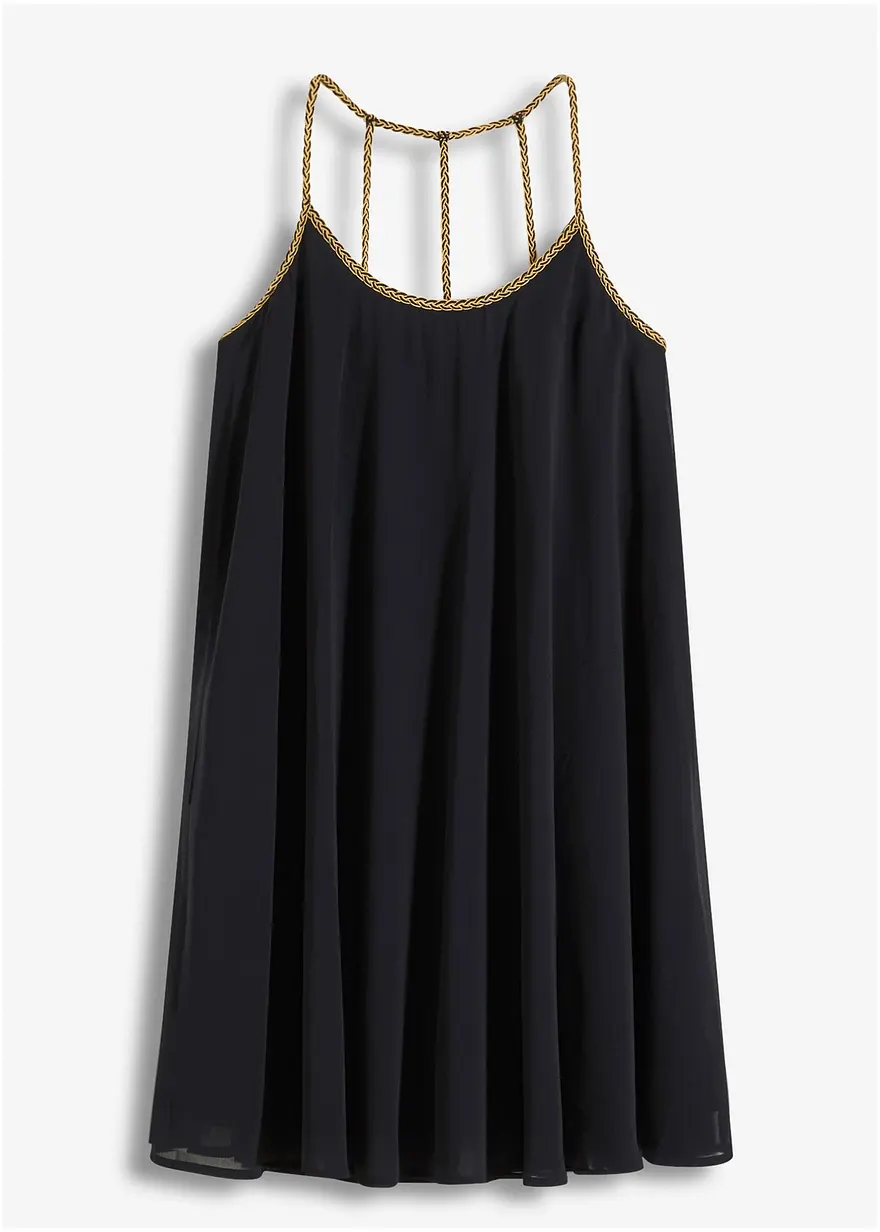 Chiffonkleid mit Rückendetail