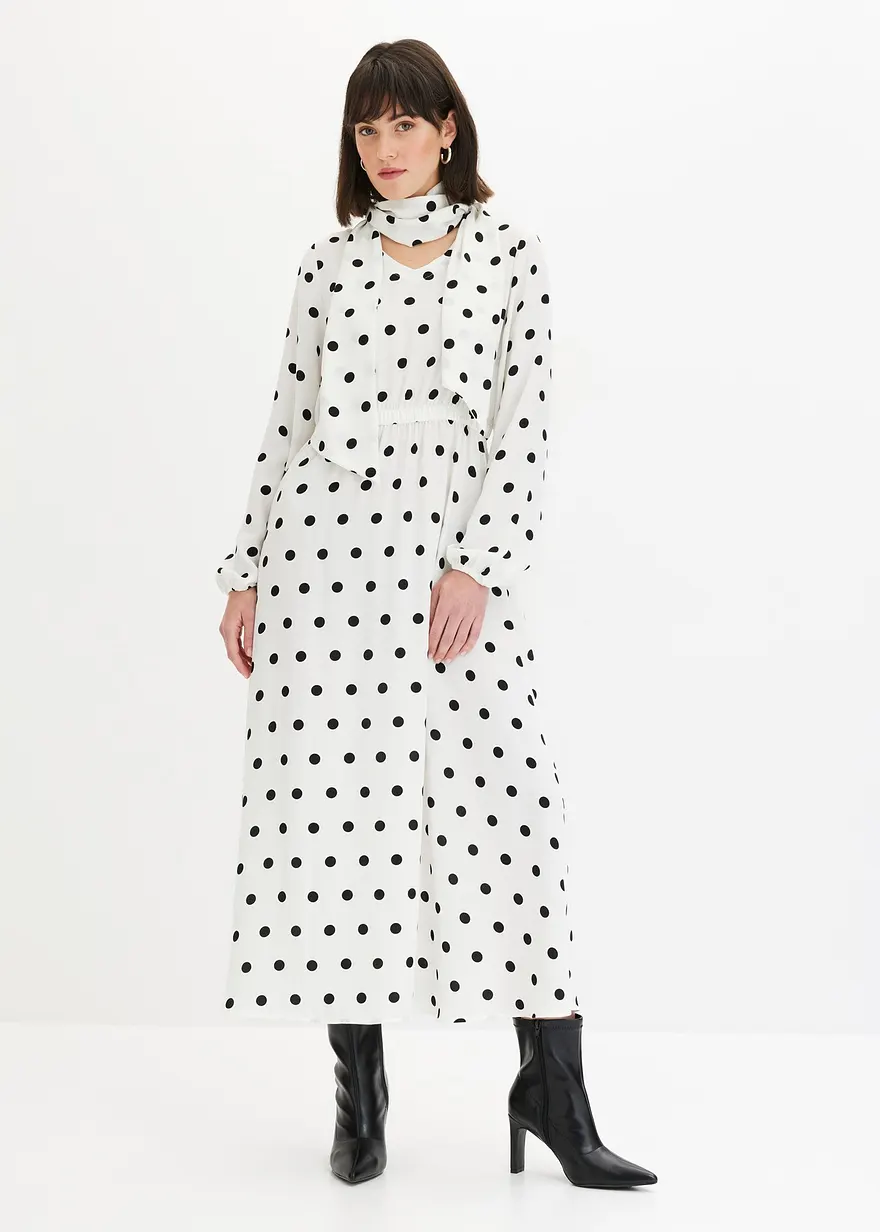 Maxikleid mit abnehmbarer Schluppe