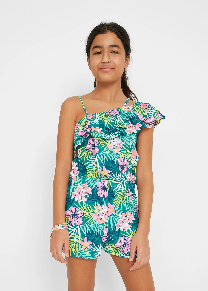 One-Shoulder-Jumpsuit aus reiner Bio-Baumwolle