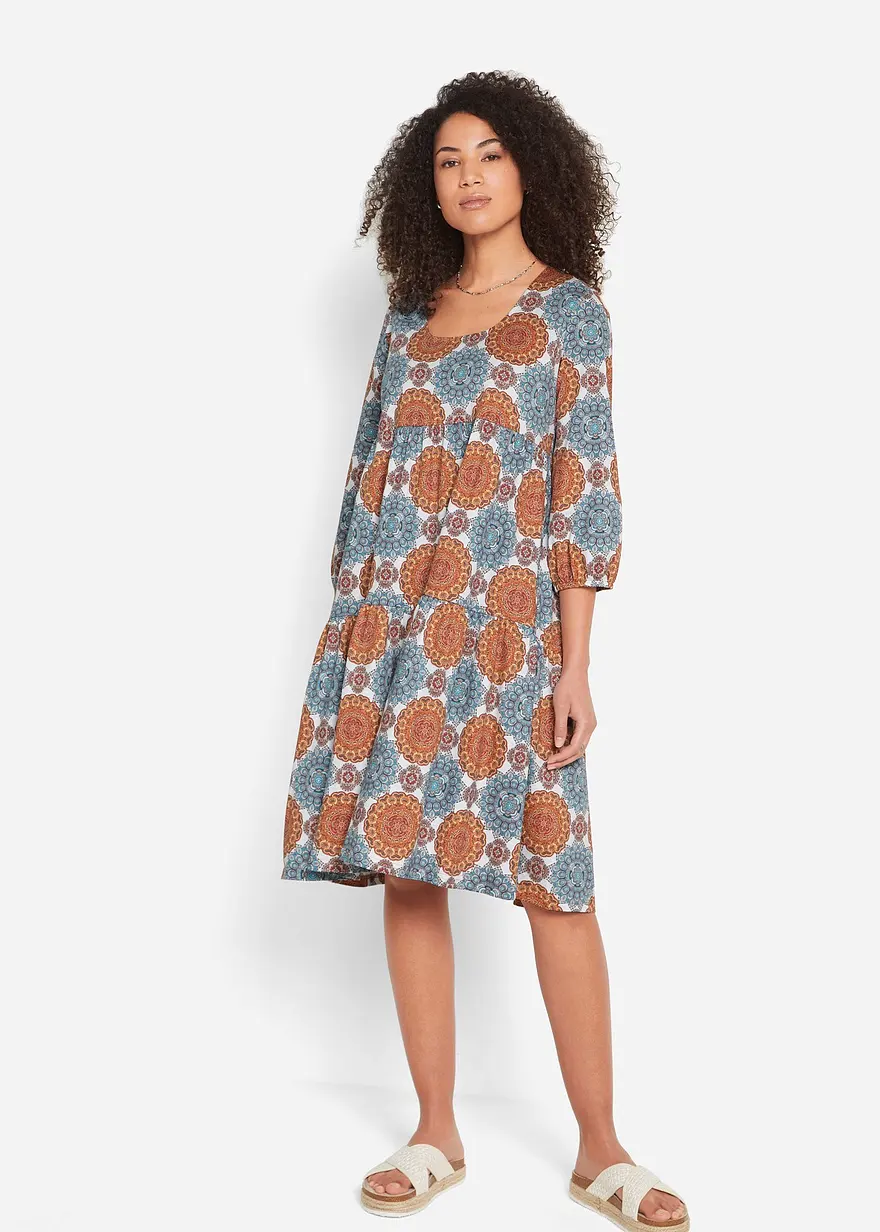 Shirtkleid aus fließendem Viskose-Mix
