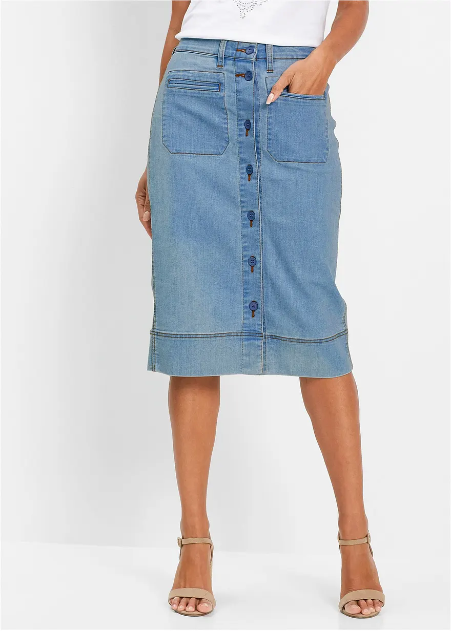 Jeansrock mit Knöpfen